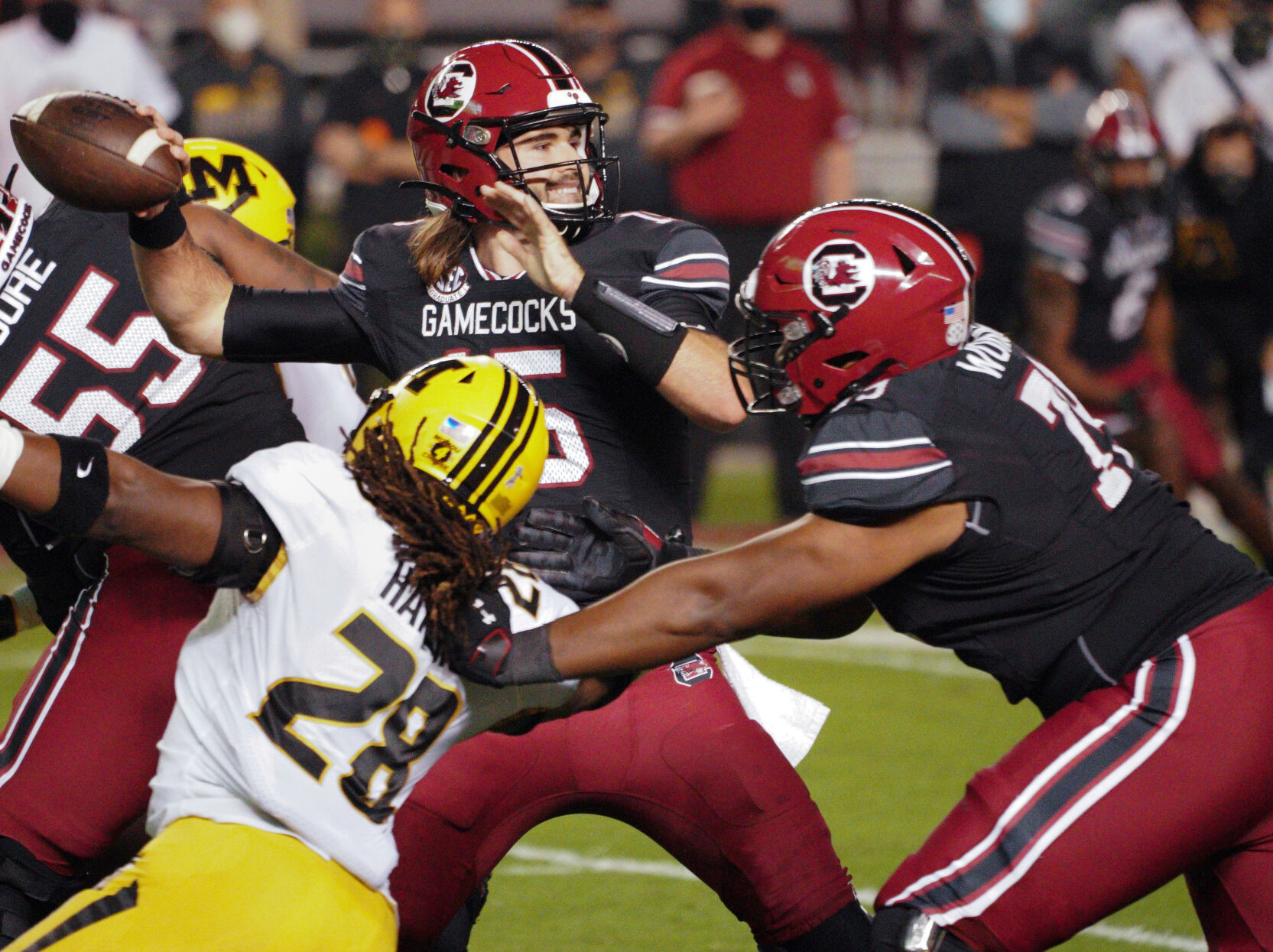 Collin Hill attempts a pass (add 2nd)